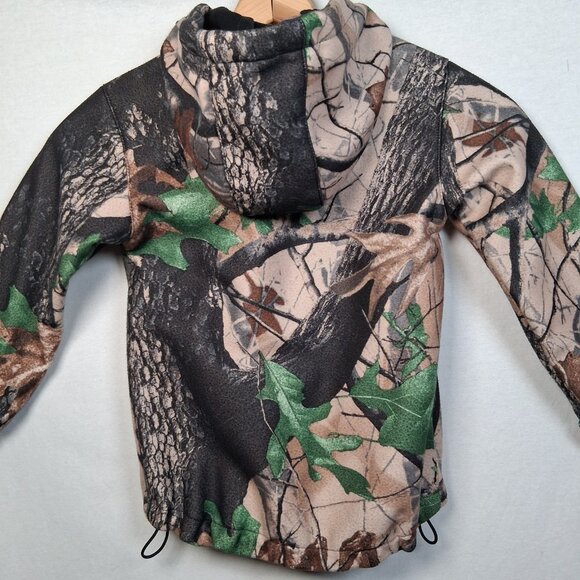 Oaki Oakiwear Tree Camo Jacket Youth 3T Camouflage Hunt Hunting Outdoors Hooded - Picture 3 of 12